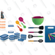 Ratatouille sits atop the Art & Cook 50-Piece Kitchen Prep Set.